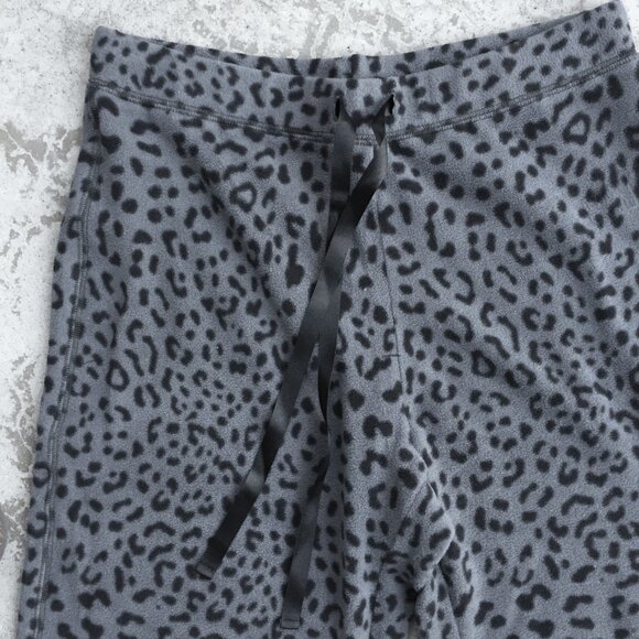 Grey Feline Print Microfleece Lounge Pants NWOT - Picture 2 of 5